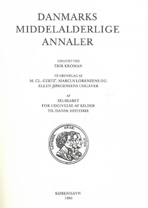Billede af Danmarks middelalderl. annaler