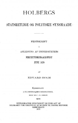 Billede af Holbergs statsretlige og